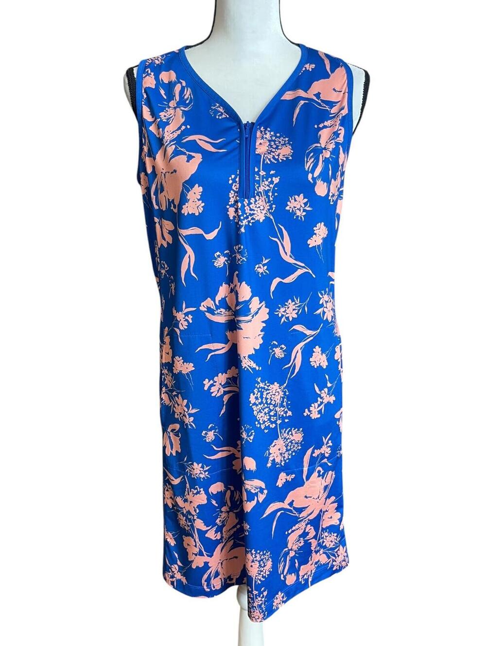J. Jill sleeveless, botanical print A-line dress medium